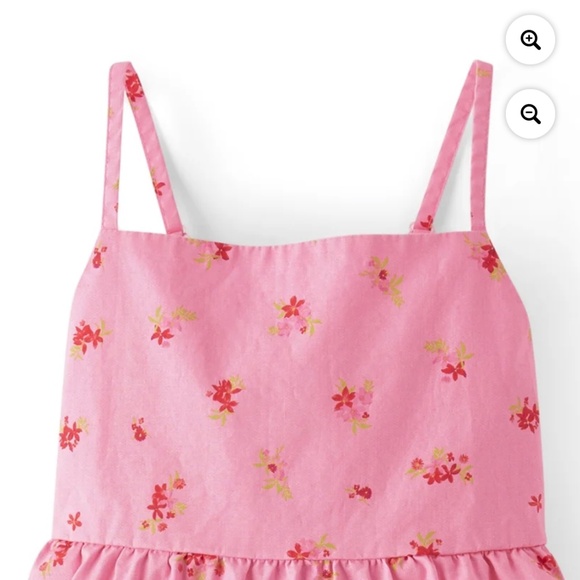 The Children’s Place Girls Pink Strappy Bow Back Tiered Dress Size Large (10-12) - Picture 3 of 5